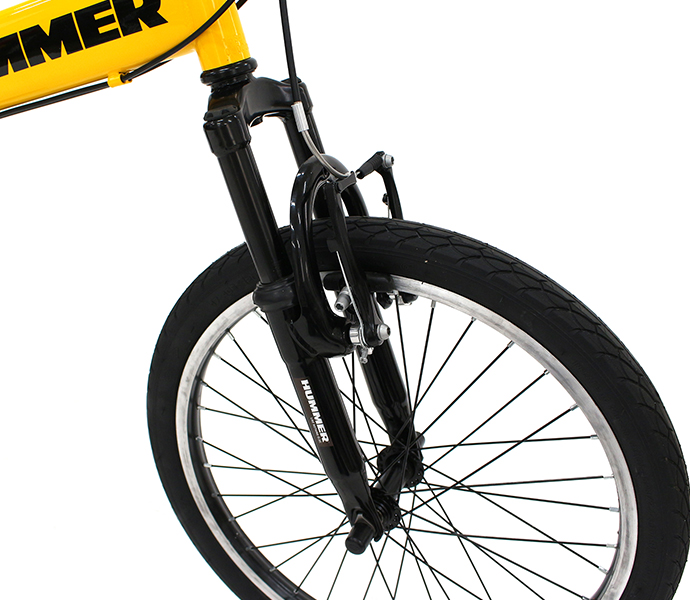 自転車 ハマー(HUMMER) FDB206Wsus-NP ブラック パンクしないノーパンクタイヤ採用 前後Wサスペンション搭載 折りたたみ自転車