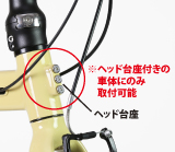 ヘッドチューブマウントバッグセット　ヘッド台座注意