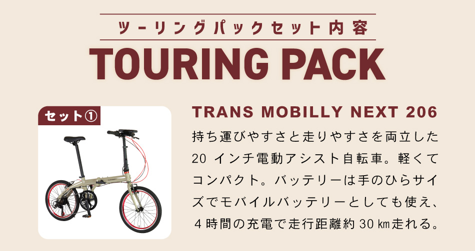 トランスモバイリーネクスト206　持ち運びやすさと走りやすさを両立した２０インチ電動アシスト自転車